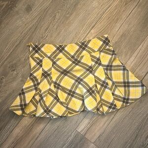 New Clueless Elle Woods Inspired Skirt Size 7 Pleated Plaid Elle Woods Yellow